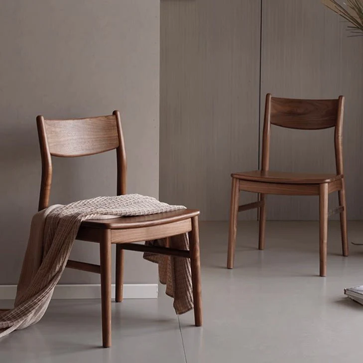 Elze Natural Solid Walnut Dining Chair - Image 2