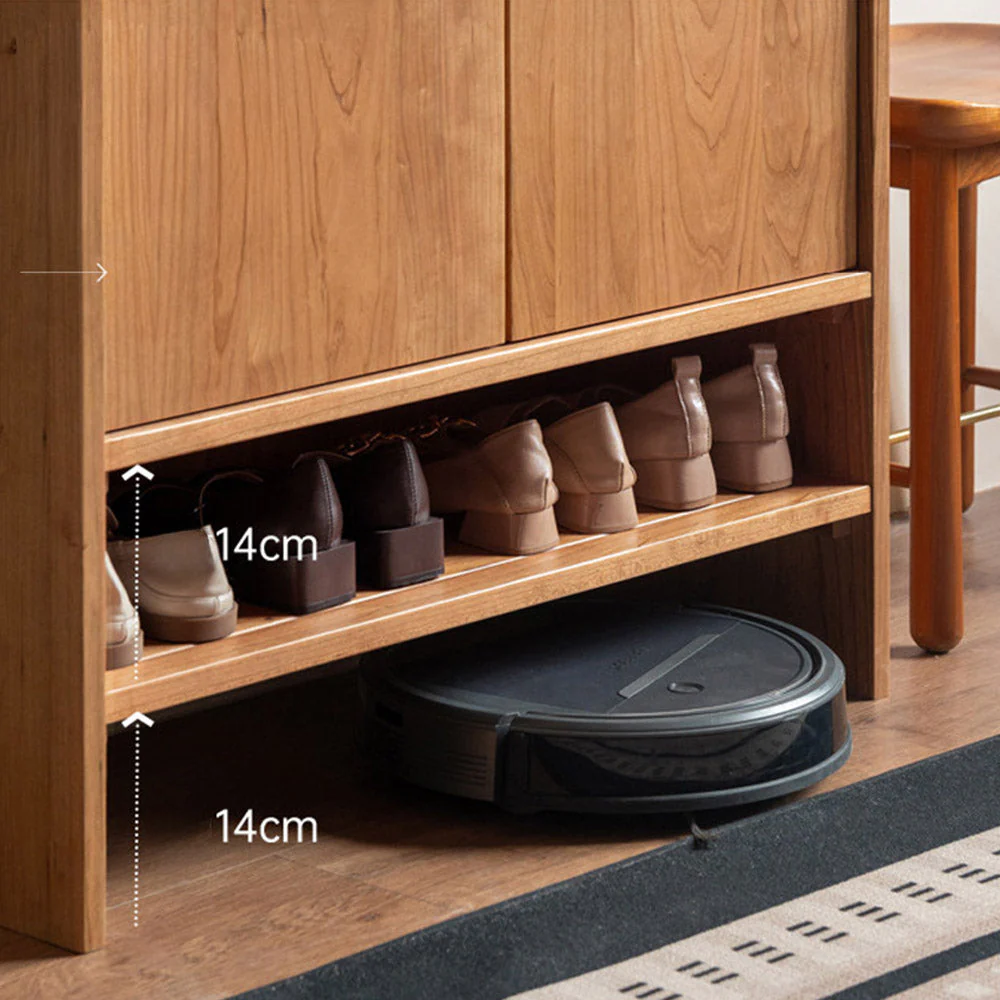 Enna Natural Solid Cherry Shoe Cabinet - Image 10