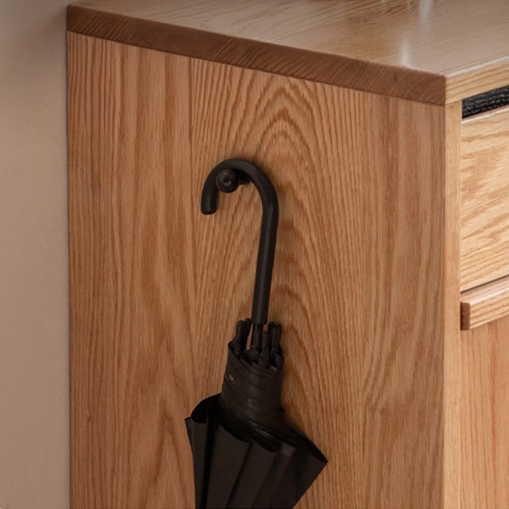 Enna Natural Solid Oak Shoe Cabinet - Image 7