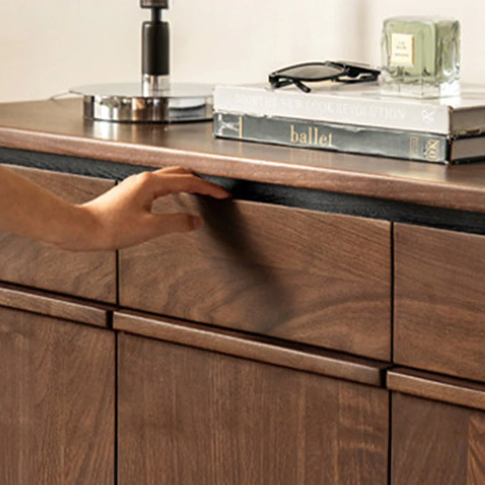 Enna Natural Solid Walnut Shoe Cabinet - Image 7