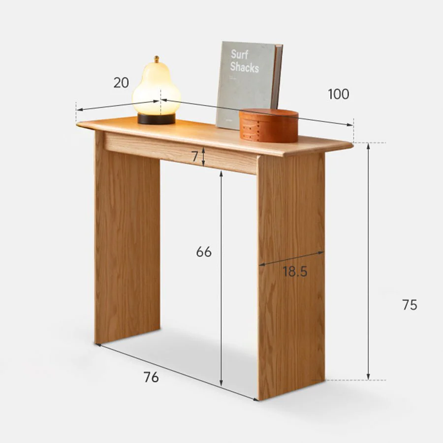 Ensta Solid Oak Console Table - Image 11