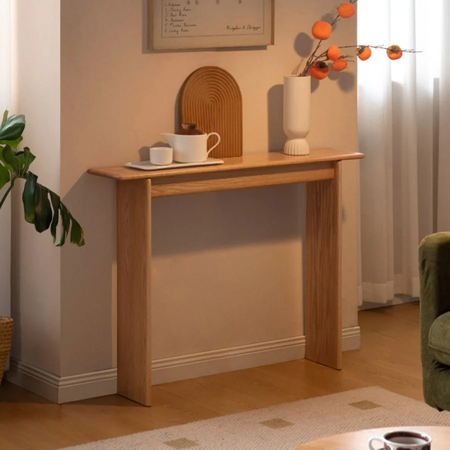 Ensta Solid Oak Console Table - Image 6
