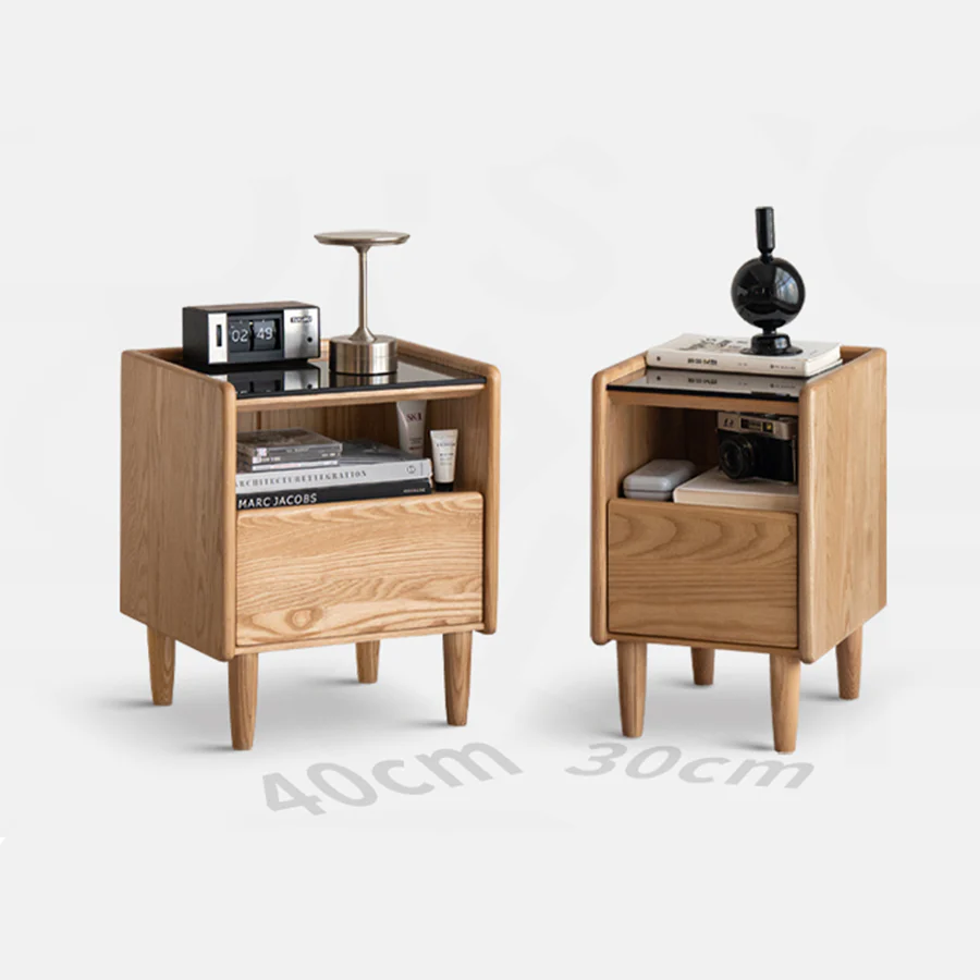 Felle Natural Solid Ash Bedside Table - Image 3