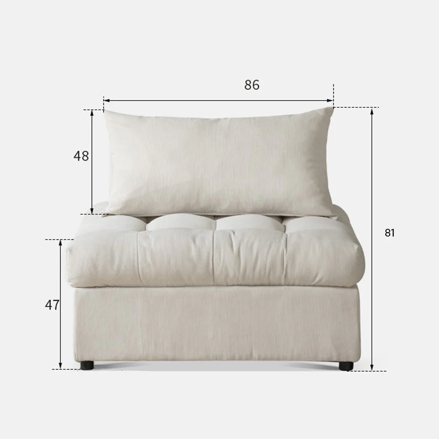 Flexi Modular Pure Comfort Plush Corduroy Sofa - Image 8
