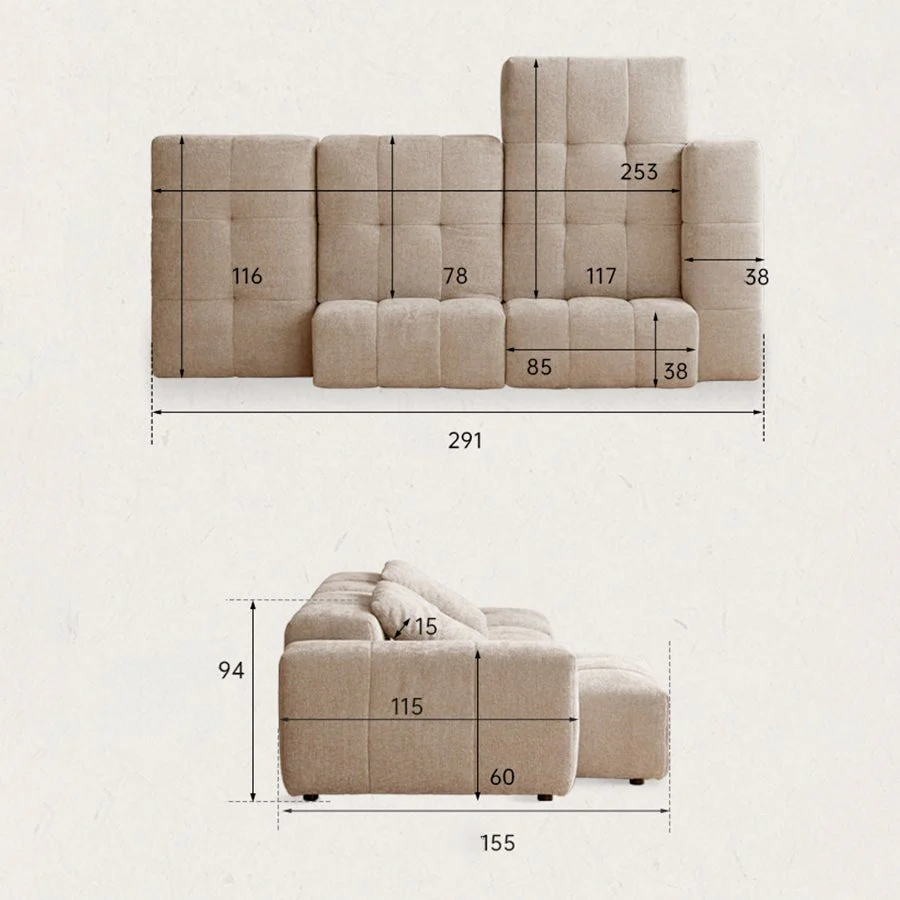 Foresto Modular Chenille Sofa - Image 11