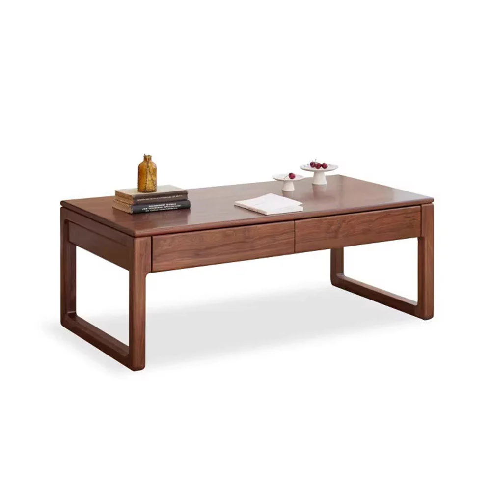 Formello Natural Solid Walnut Coffee Table - Image 10