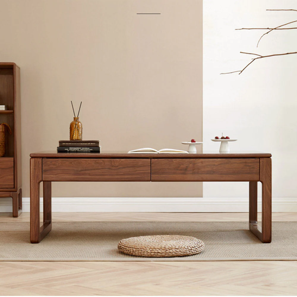 Formello Natural Solid Walnut Coffee Table - Image 2