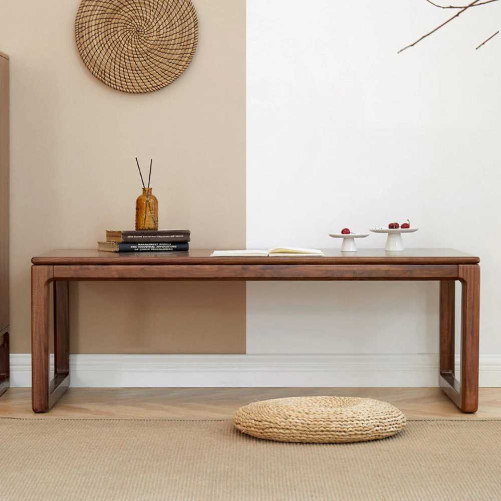 Formello Natural Solid Walnut Coffee Table - Image 4