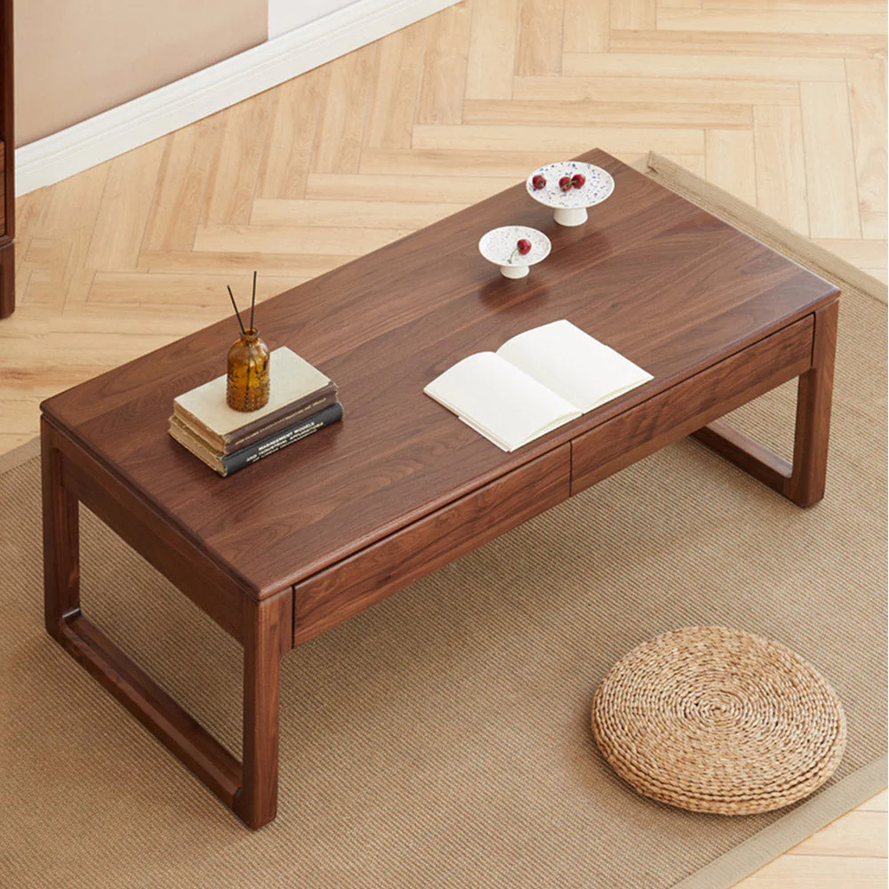 Formello Natural Solid Walnut Coffee Table - Image 5