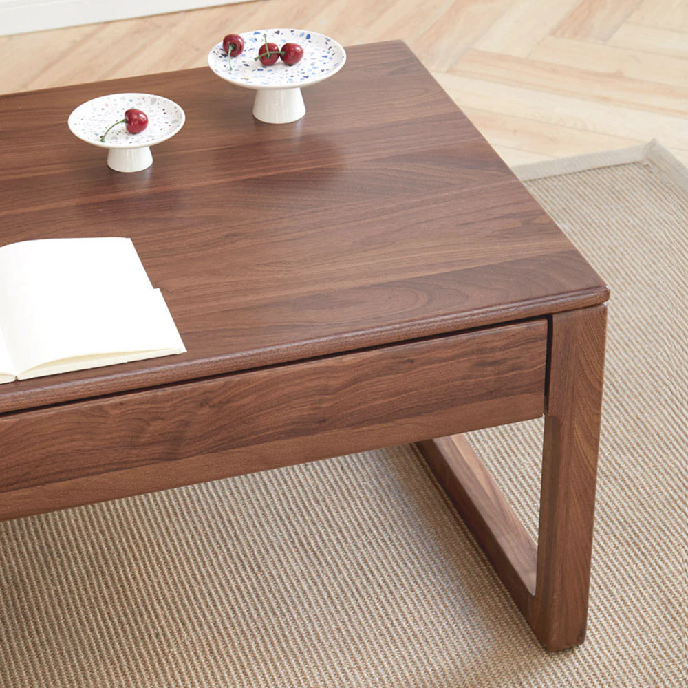 Formello Natural Solid Walnut Coffee Table - Image 9