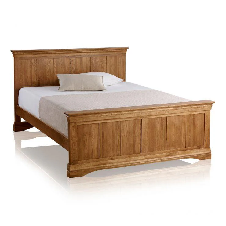 French Rustic Solid Oak Bed Frame - Image 4