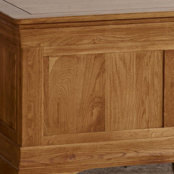 French Rustic Solid Oak Blanket Box - Image 3