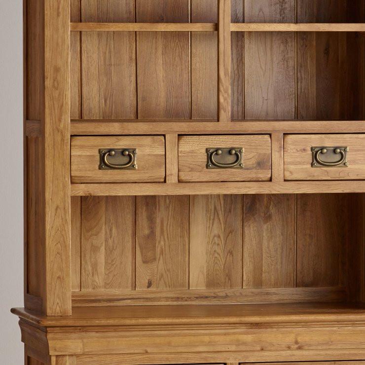 French Rustic Solid Oak Hutch Dresser - Image 3