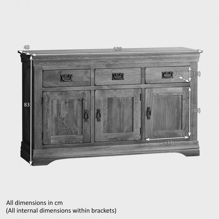 French Rustic Solid Oak Large Sideboard - Image 5