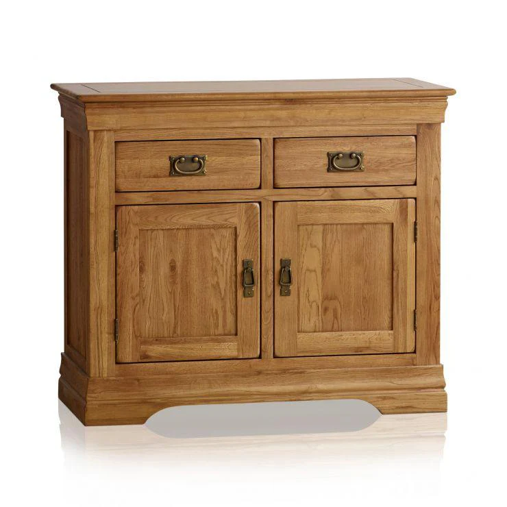 French Rustic Solid Oak Small Sideboard - Image 2