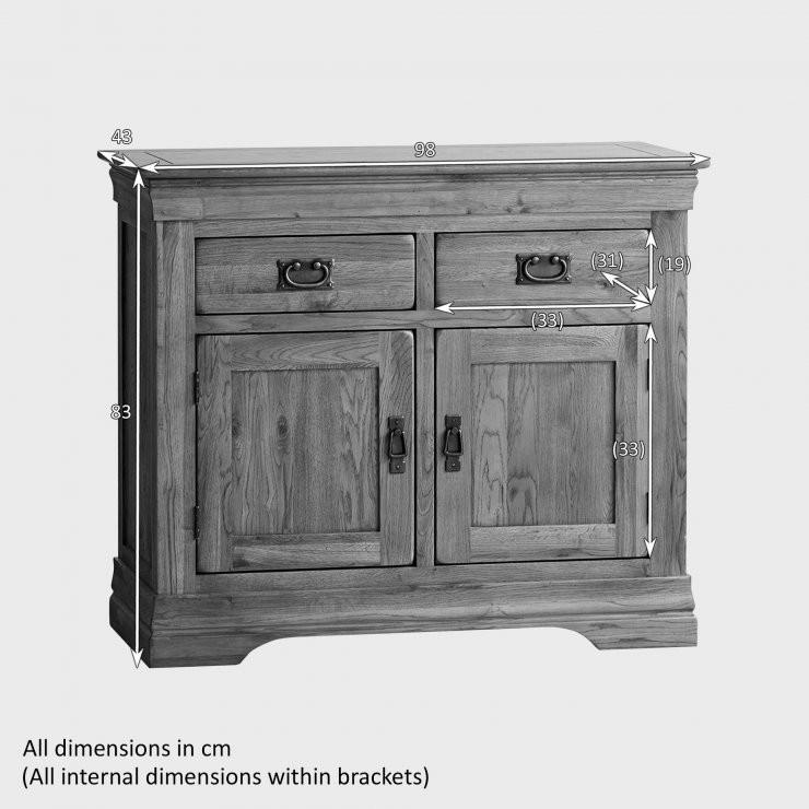 French Rustic Solid Oak Small Sideboard - Image 4