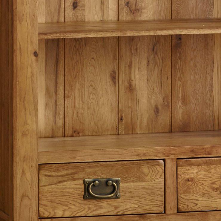 French Rustic Solid Oak Tall Bookcase - Image 5