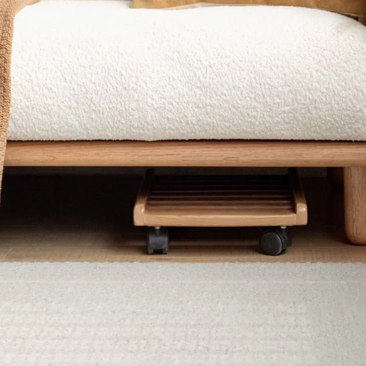 Fukuoka Natural Solid Oak Rolling CPU Stand - Image 5