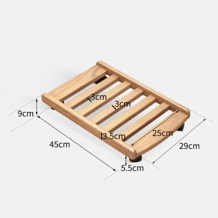 Fukuoka Natural Solid Oak Rolling CPU Stand - Image 7
