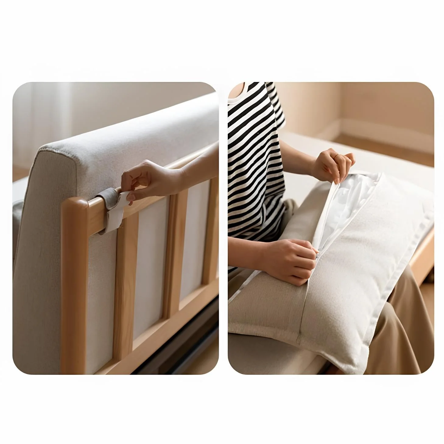 Futtsu Natural Solid Beech Sofa Bed - Image 4