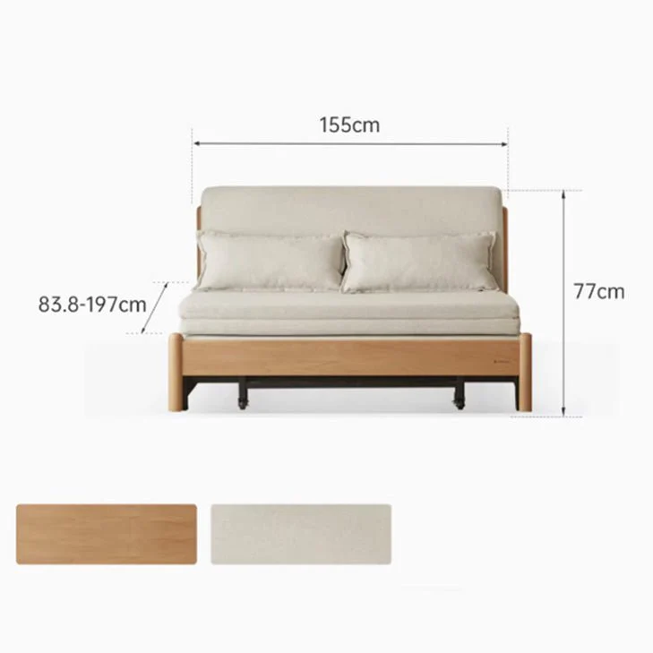 Futtsu Natural Solid Beech Sofa Bed - Image 8