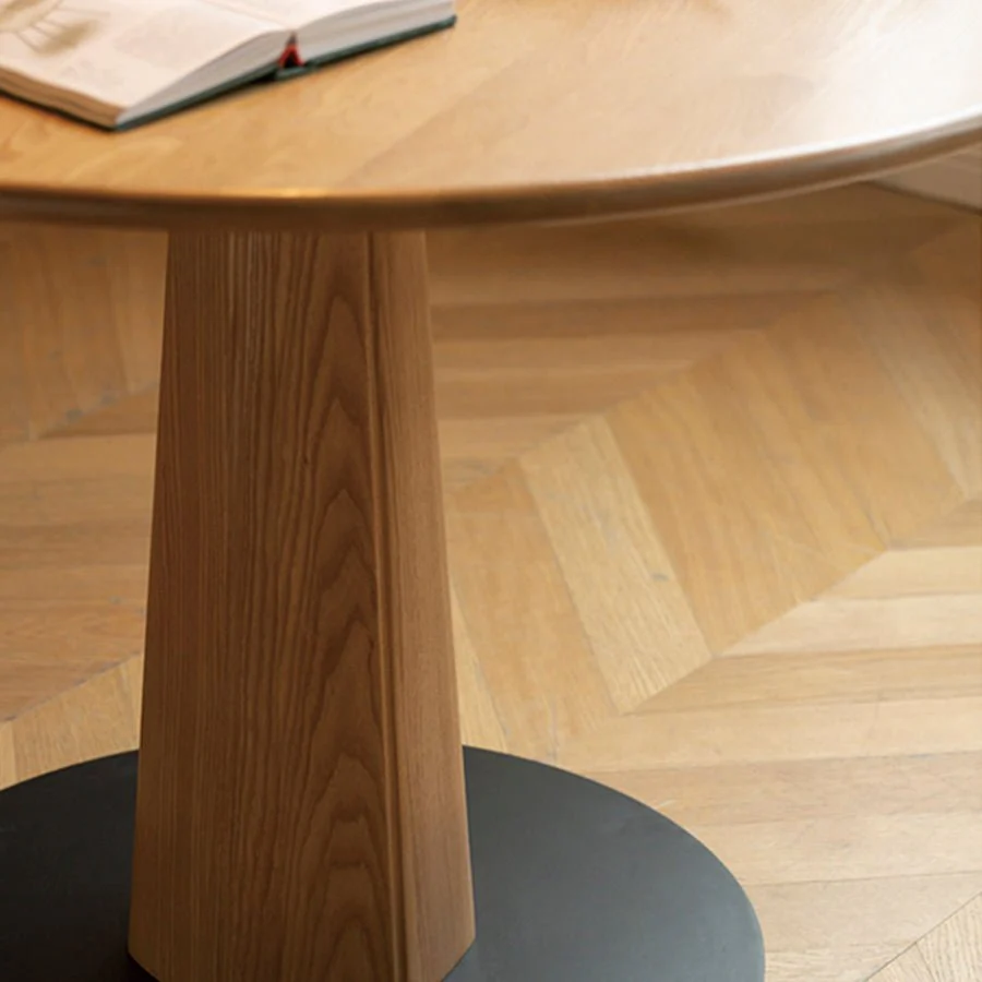 Garwood Natural Solid Ash Round Dining Table - Image 4