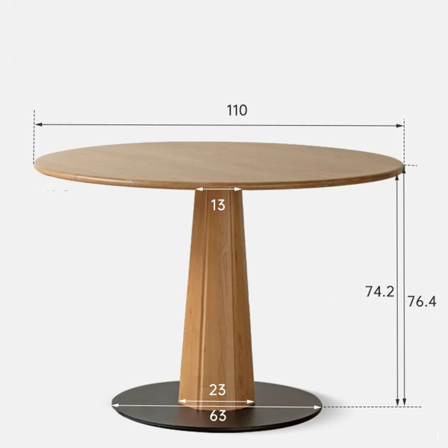 Garwood Natural Solid Ash Round Dining Table - Image 6