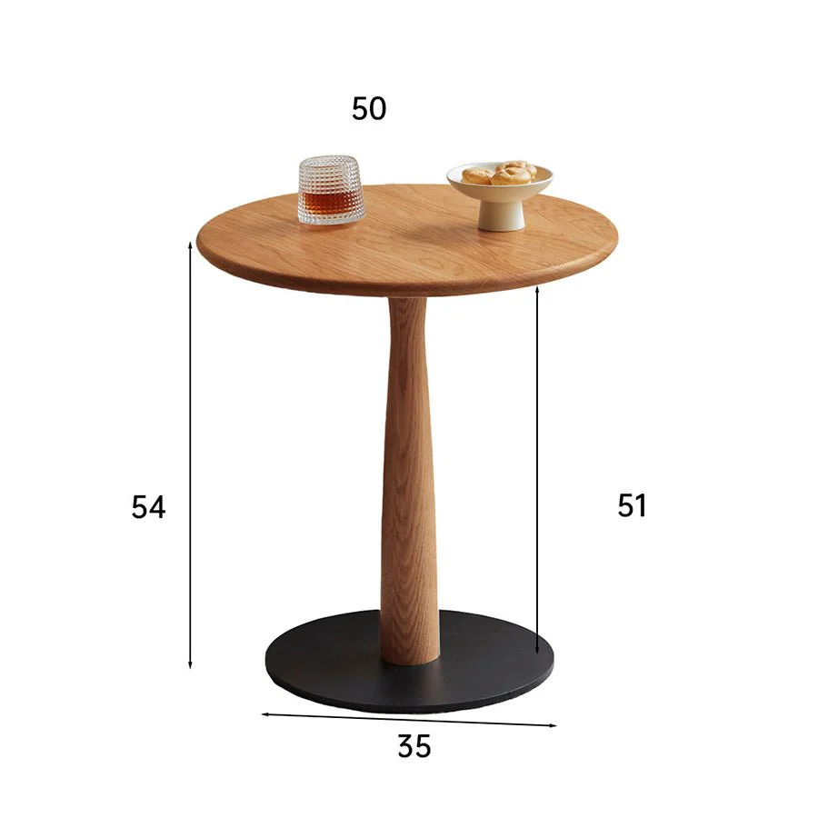Garwood Solid Hardwood Round Side Table - Image 11