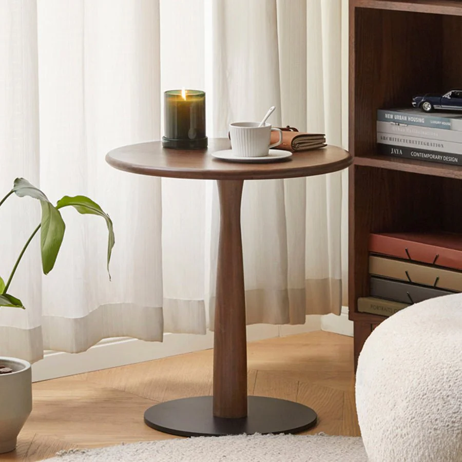 Garwood Solid Hardwood Round Side Table - Image 2