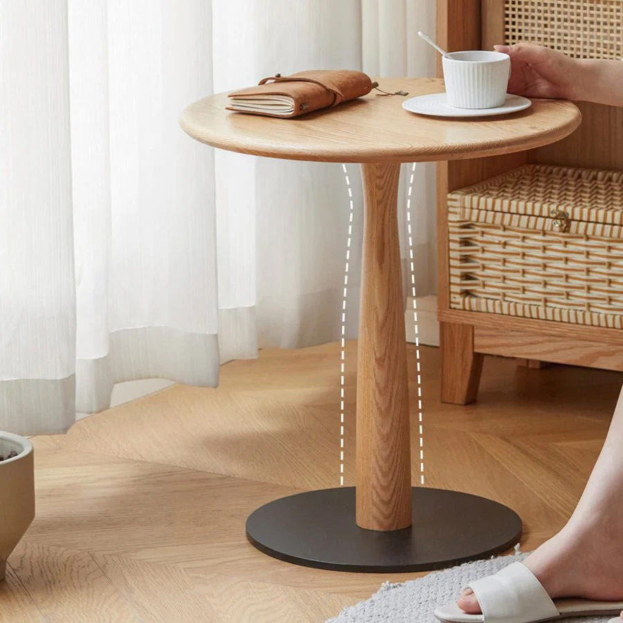 Garwood Solid Hardwood Round Side Table - Image 3