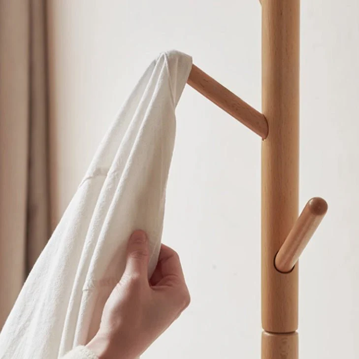 Geilo Natural Solid Wood Hallway Coat Rack - Image 5