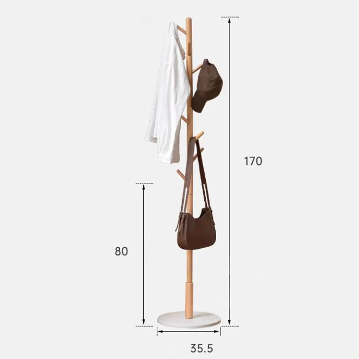 Geilo Natural Solid Wood Hallway Coat Rack - Image 7