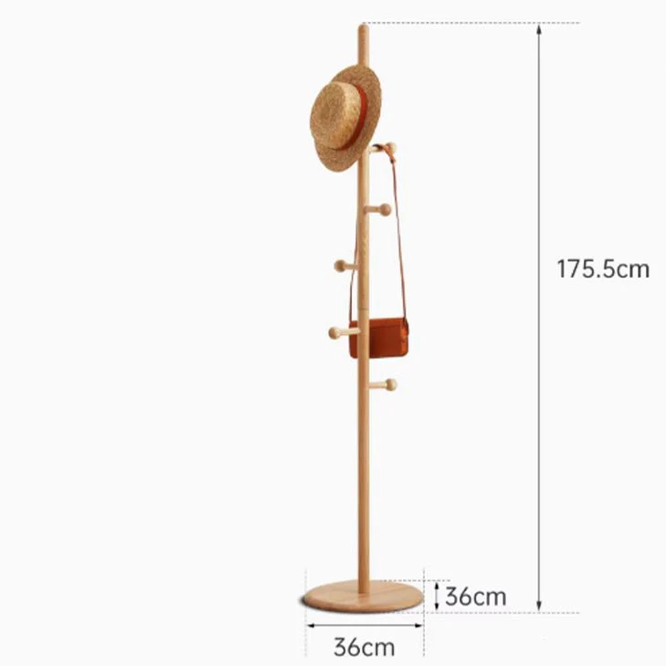 Geilo Natural Solid Wood Hallway Coat Rack - Image 8