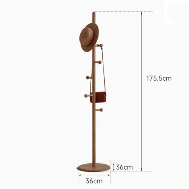 Geilo Natural Solid Wood Hallway Coat Rack - Image 9