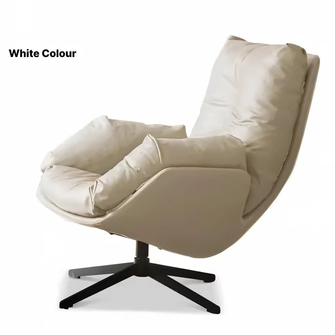 Genner Luxe Silicone Leather Swivel Leisure Chair Sofa - Image 10