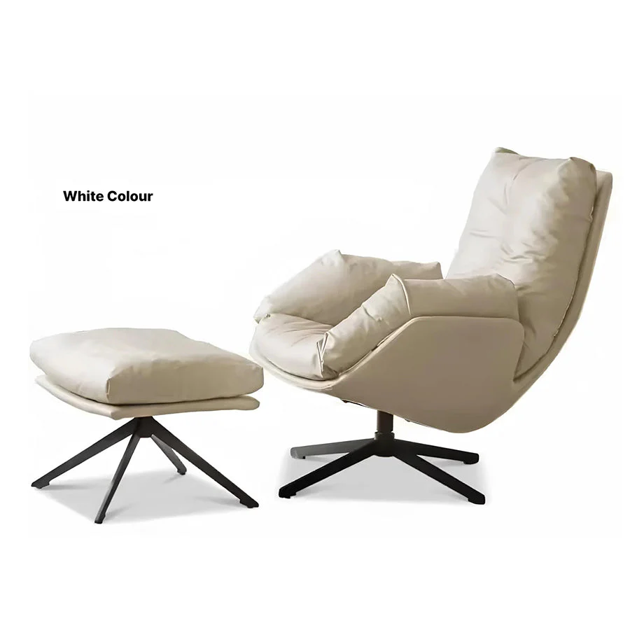 Genner Luxe Silicone Leather Swivel Leisure Chair Sofa - Image 11