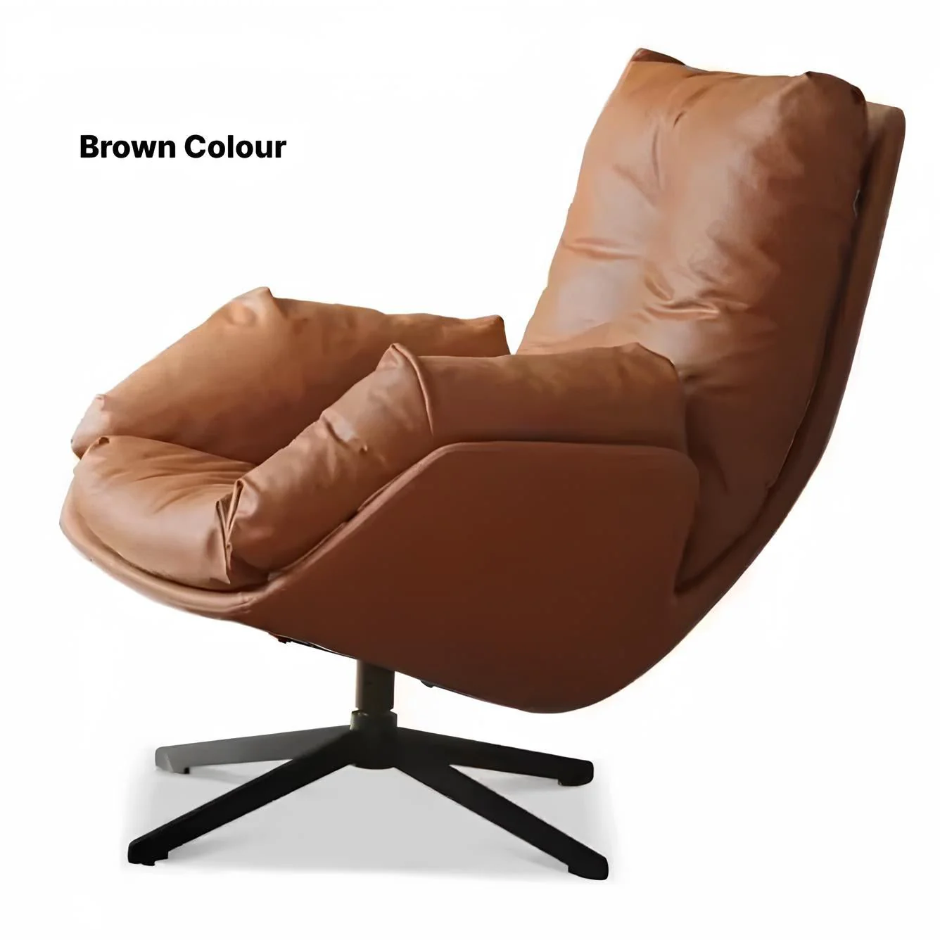Genner Luxe Silicone Leather Swivel Leisure Chair Sofa - Image 6