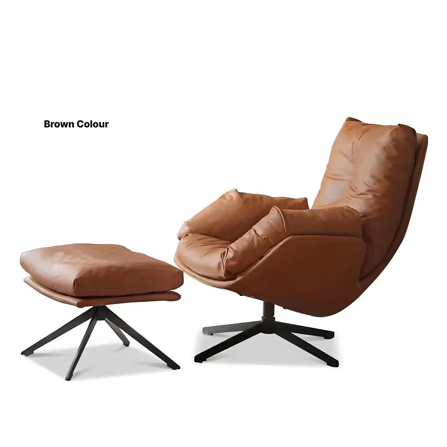 Genner Luxe Silicone Leather Swivel Leisure Chair Sofa - Image 7