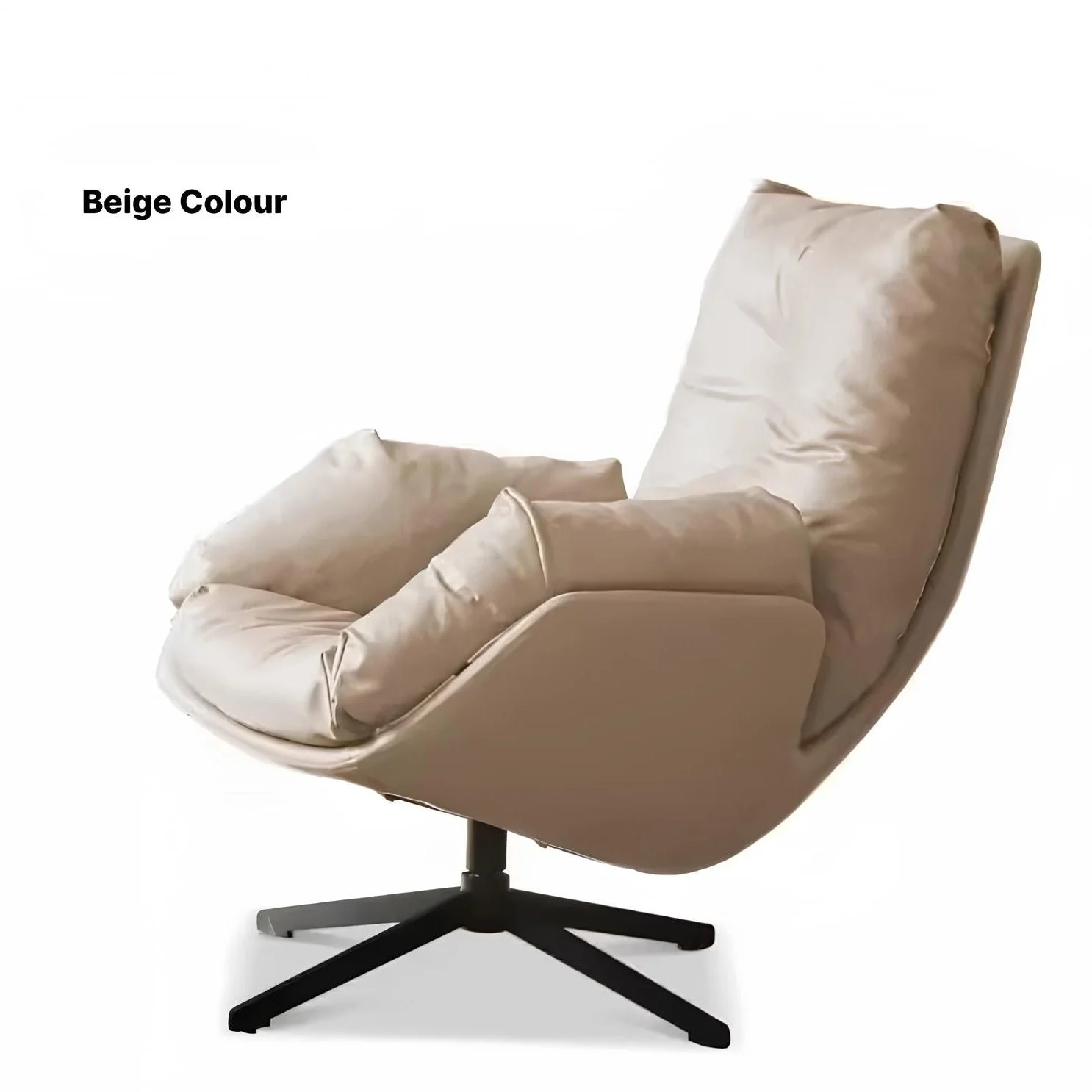 Genner Luxe Silicone Leather Swivel Leisure Chair Sofa - Image 8