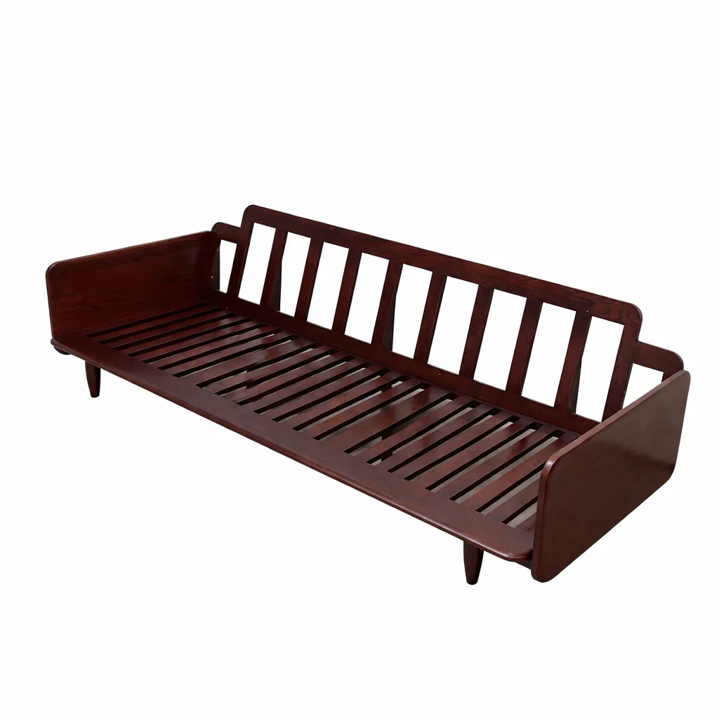 Hamburg Black Walnut Genuine Leather Sofa - Image 10