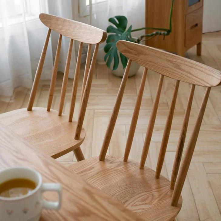 Hasjo Natural Solid Oak Dining Chair - Image 3