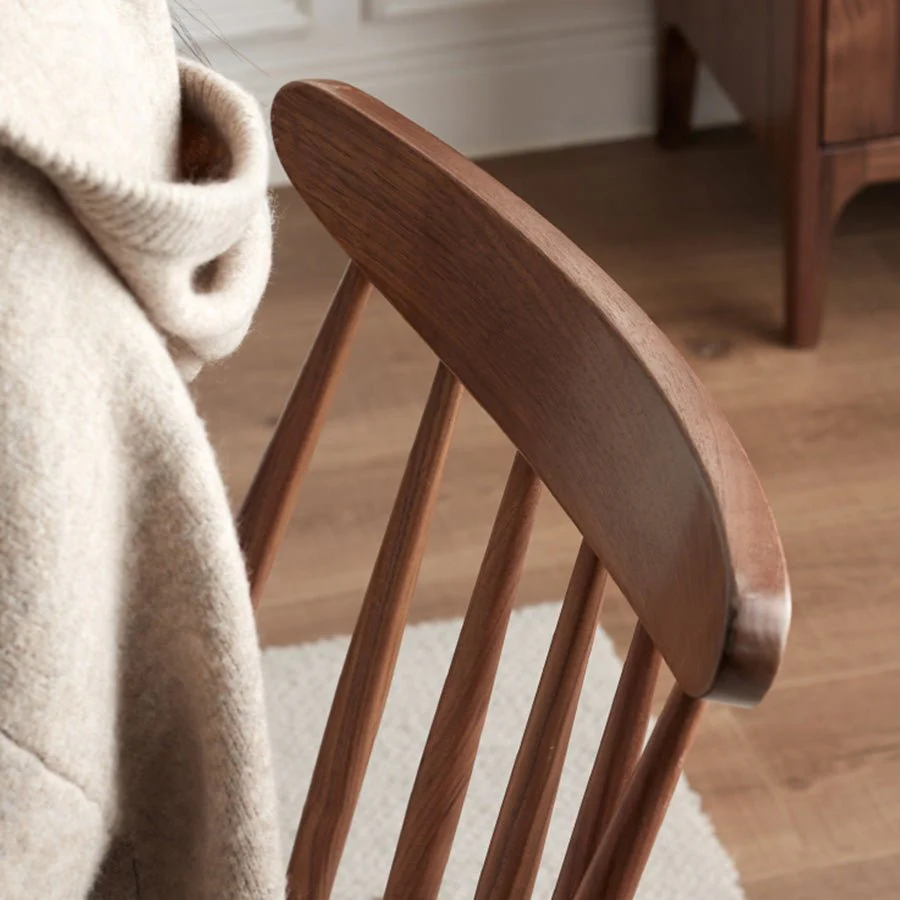 Hasjo Natural Solid Walnut Dining Chair - Image 5