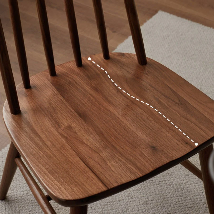 Hasjo Natural Solid Walnut Dining Chair - Image 6