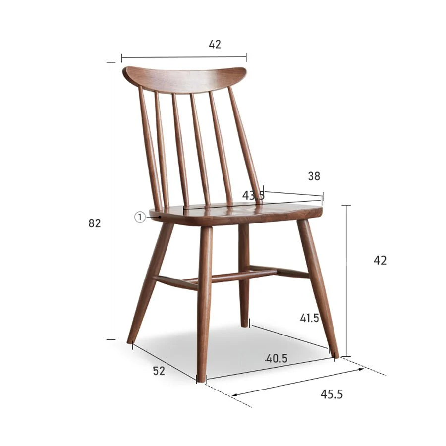 Hasjo Natural Solid Walnut Dining Chair - Image 9
