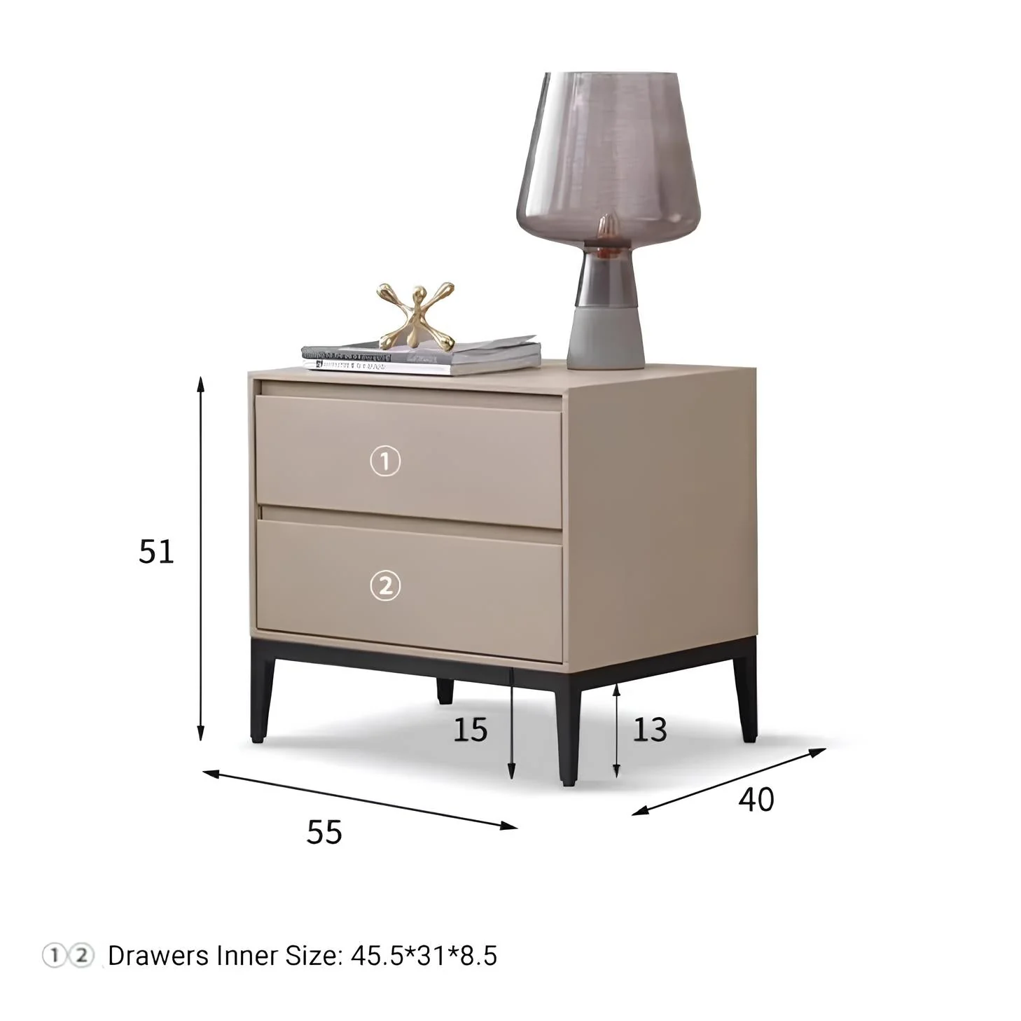 Helsingborg Natural Solid Wood Large Bedside Table - Image 8