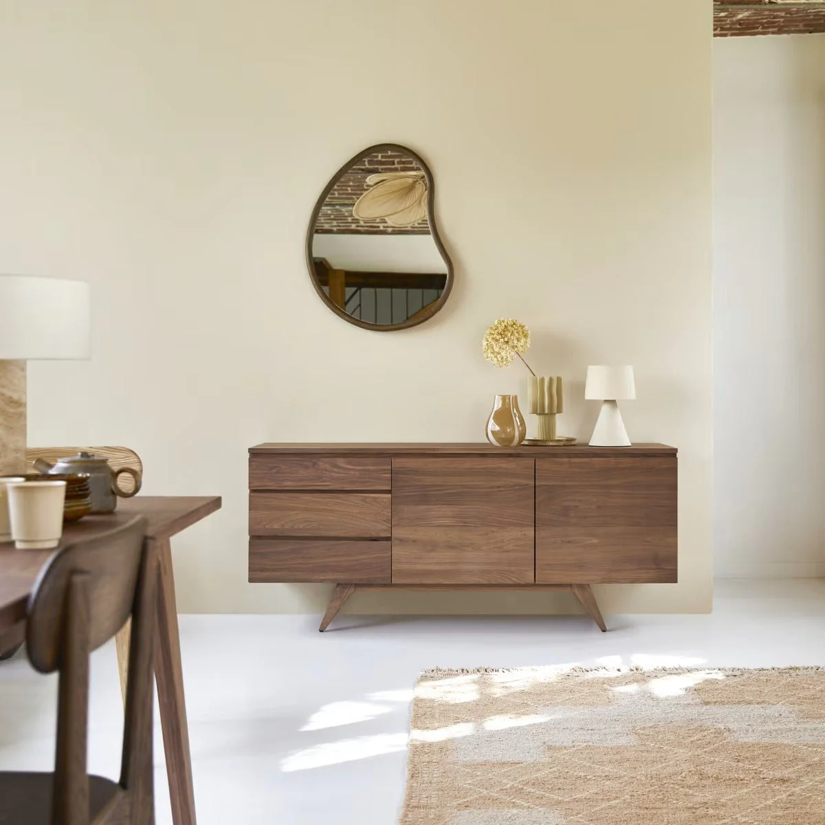 Hessen Natural Solid Walnut Large Sideboard - Image 2