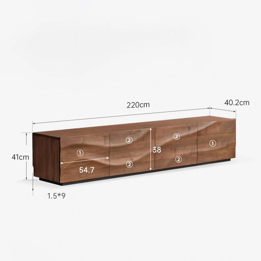Holand Solid Walnut Floor-Standing Entertainment Unit - Image 10