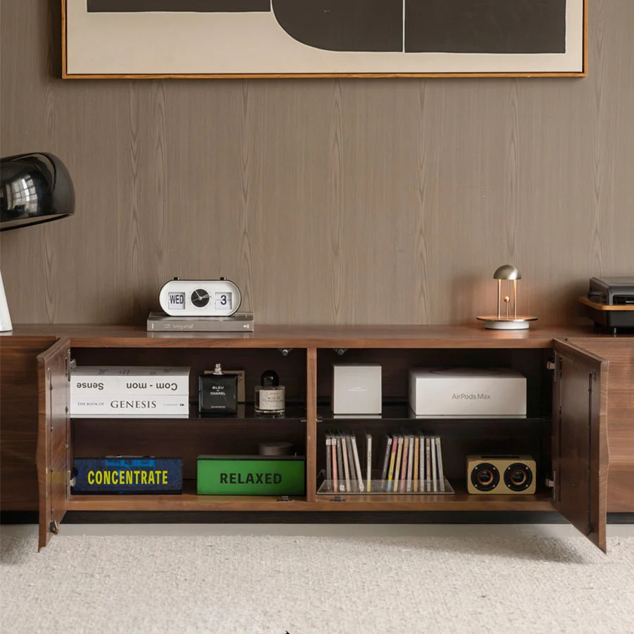 Holand Solid Walnut Floor-Standing Entertainment Unit - Image 7