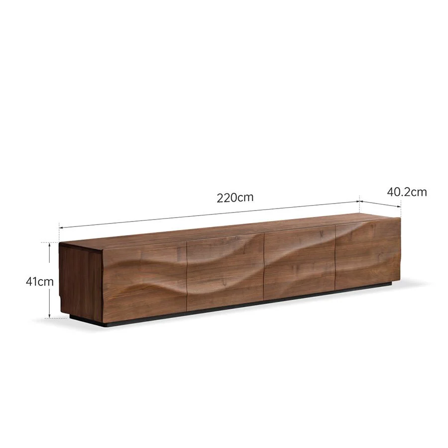 Holand Solid Walnut Floor-Standing Entertainment Unit - Image 9