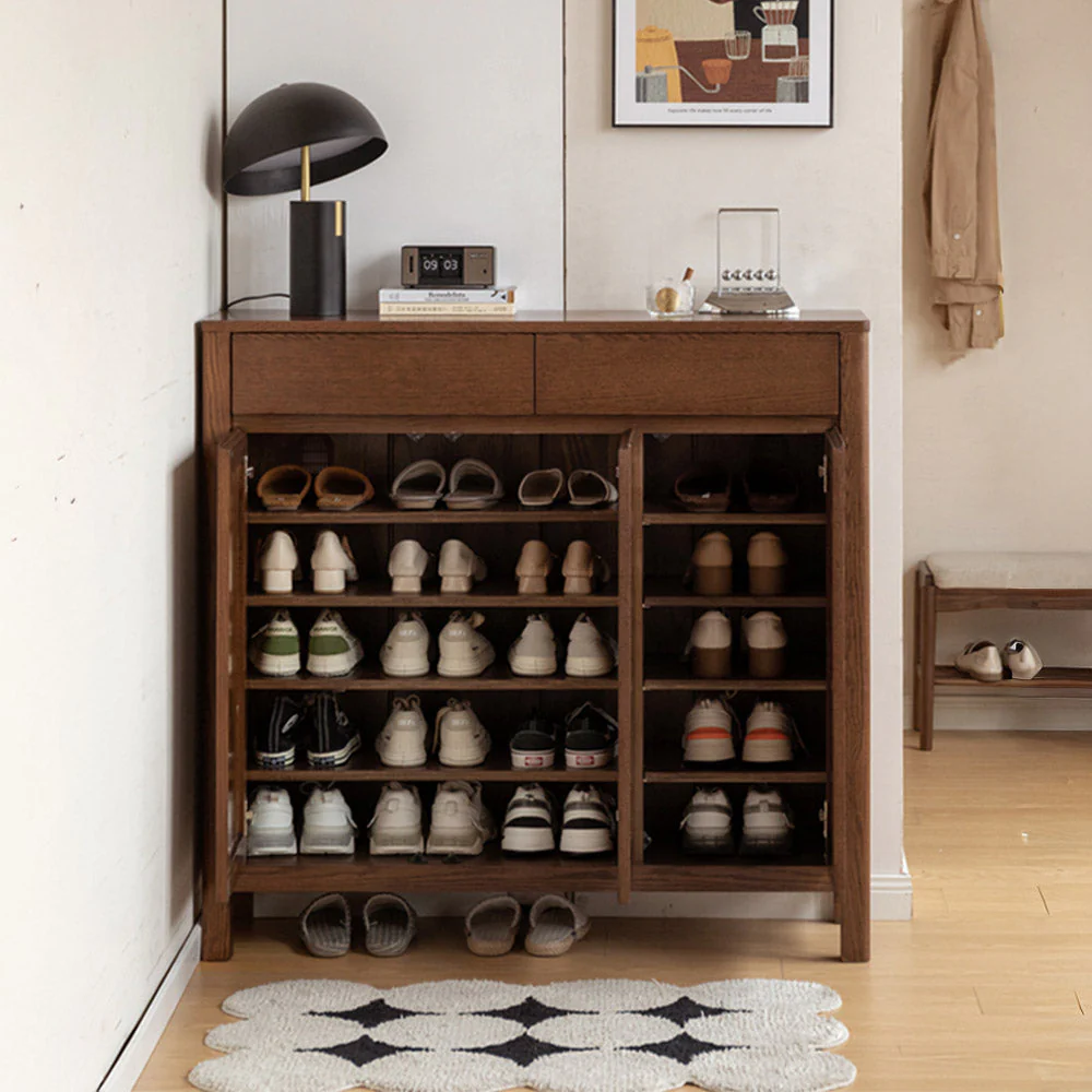 Humbie Natural Solid Ash Shoe Cabinet - Image 10
